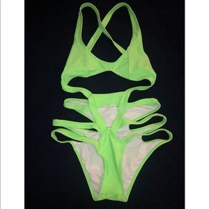 B Lyme Neon green swimsuit